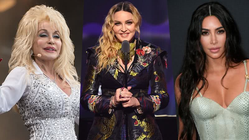 Dolly Parton, Madonna e Kim Kardashian são parte da lista de celebs mais ricas do mundo em 2021 - Getty Images