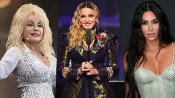 Dolly Parton, Madonna e Kim Kardashian são parte da lista de celebs mais ricas do mundo em 2021 - Getty Images