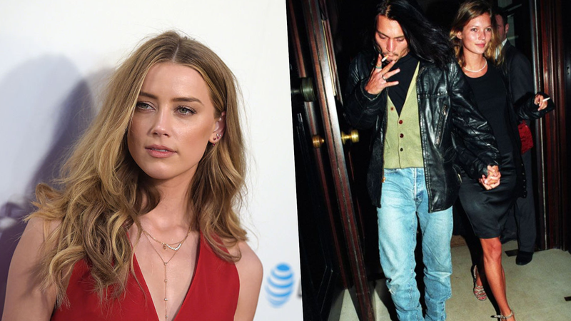 Sem provas, Amber Heard diz que Johnny Depp empurrou Kate Moss da escada - Reprodução
