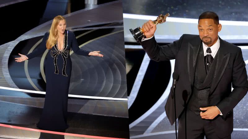 Amy Schumer e Will Smith no Oscar 2022 - Getty Images