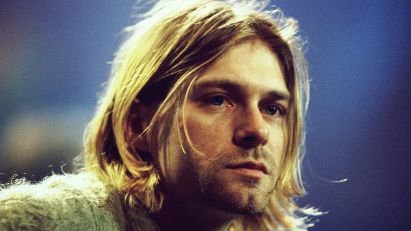 Foto do artista Kurt Cobain, fundador, vocalista e guitarrista da banda Nirvana - Reprodução