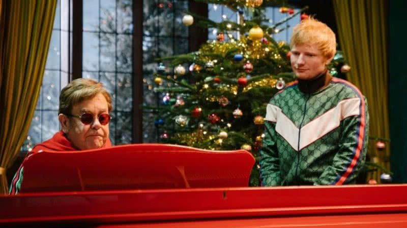 Ed Sheeran e Elton John em parceria natalina - Divulgação