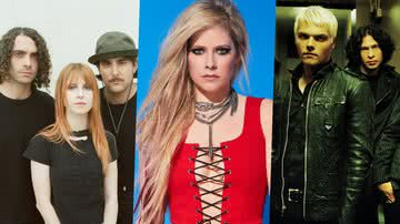 Imagens de Paramore, Avril Lavigne e My Chemical Romance - Reprodução/Twitter