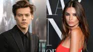 Harry Styles é flagrado aos beijos com Emily Ratajkowski - Kevin Mazur/Getty Images - Dia Dipasupil/Getty Images