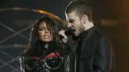 Janet Jackson e Justin Timberlake em performance controversa do SuperBowl - Getty Images