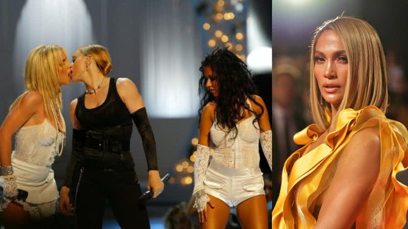 Jennifer Lopez revela que foi convidada para beijo icônico de Madonna, Britney Spears e Christina Aguilera - Getty Images