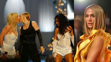 Jennifer Lopez revela que foi convidada para beijo icônico de Madonna, Britney Spears e Christina Aguilera - Getty Images