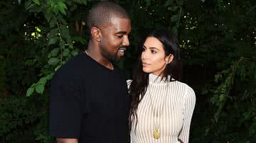 Kanye West e Kim Kardashian na Kanye West Yeezy Season, em 2016 - Getty Images
