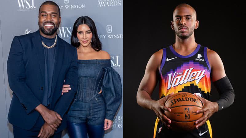 Kanye West diz ter flagrado Kim Kardashian com Chris Paul, jogador de basquete casado - Getty Images