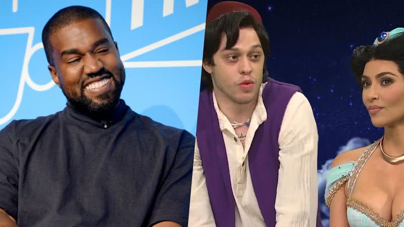 Kanye West não vê relação de Pete Davidson e Kim Kardashian com bons olhos - Getty Images// Reprodução