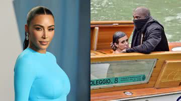 Kim Kardashian está 'desesperadamente envergonhada' com flagra polêmico de Kanye West, diz jornal - Getty Images | Reprodução/Twitter