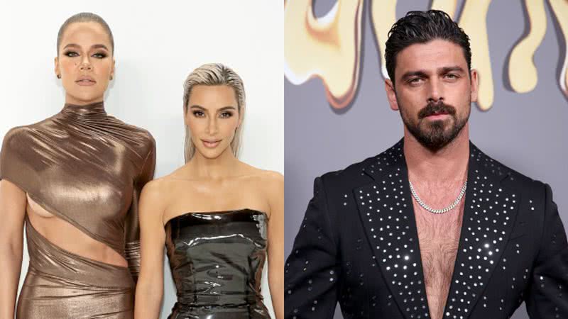 Kim Kardashian foi a responsável por arrumar date entre Khloé e Michele Morrone - Dimitrios Kambouris/Getty Images - Daniele Venturelli/WireImage/Getty Images