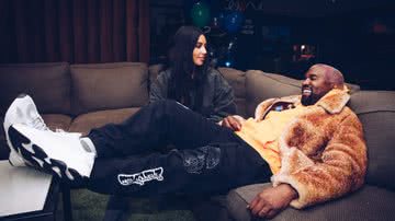 Kim Kardashian e Kanye West participam do Travis Scott Astroworld Tour, em 2018 - Getty Images