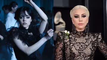 Lady Gaga no elenco de Wandinha? Jenna Ortega apoia escalação! - Netflix/Getty Images
