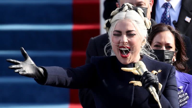 Lady Gaga na posse do presidente dos Estados Unidos Joe Biden - Rob Carr/Getty Images