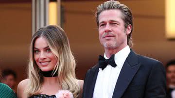 Margot Robbie revela ter 'roubado beijo' de Brad Pitt: "Não estava no script" - Getty Images