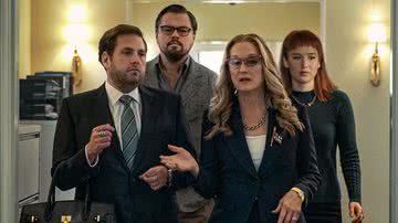 Leonardo DiCaprio, Meryl Streep, Jonah Hill e Jennifer Lawrence em cena do filme da Netflix "Não Olhe Para Cima" - Niko Tavernise/Netflix