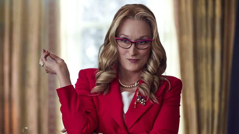 Meryl Streep em cena do filme "Não Olhe para Cima" - Niko Tavernise/Netflix
