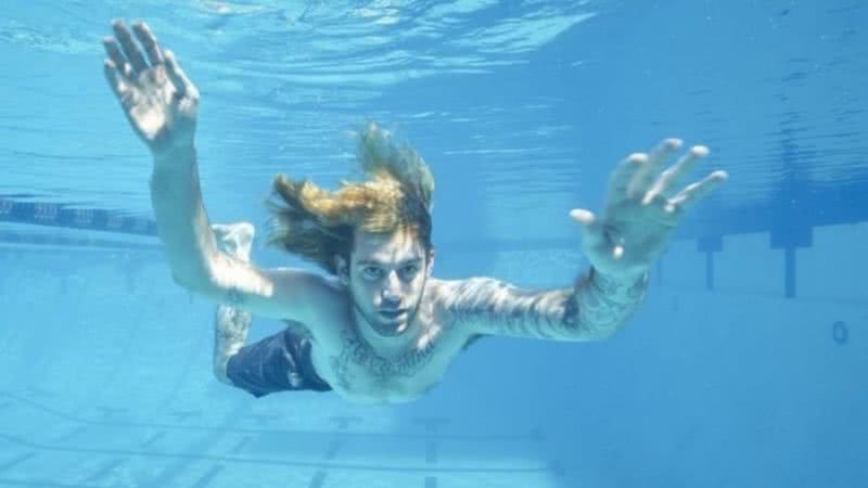 Kurt Cobain em imagem promocional do disco "Nevermind", do Nirvana - Kirk Weddle