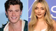 Novo casal? Shawn Mendes fala pela primeira vez sobre rumores de relacionamento com Sabrina Carpenter - Foto 1: (Photo by Theo Wargo/Getty Images) Foto 2: (Photo by Monica Schipper/Getty Images)