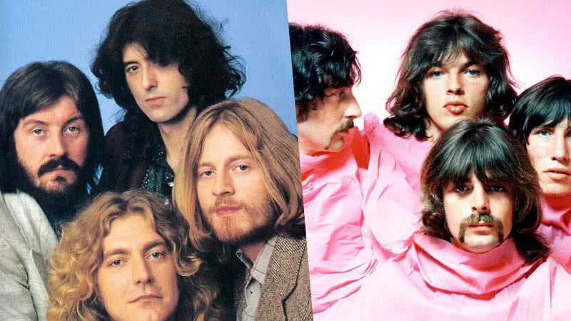 Led Zeppelin e Pink Floyd em fotos de divulgação, respectivamente - Divulgação