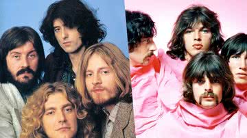 Led Zeppelin e Pink Floyd em fotos de divulgação, respectivamente - Divulgação