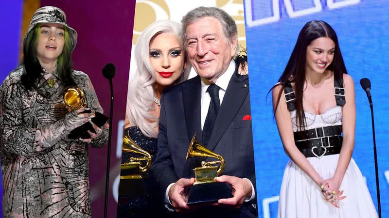 Billie Eilish, Lady Gaga, Tony Bennett e Olivia Rodrigo nas maiores premiações musicais - Getty Images