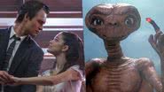 Ansel Elgort e Rachel Zegler em cena de Amor, Sublime Amor (2021) | Cena do filme E.T. O Extraterrestre (1982) - Divulgação/20th Century Studios | Divulgação/Universal Pictures