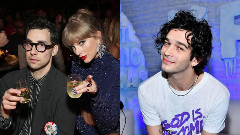 Taylor Swift e Matty Healy foram reconectados por Jack Antonoff, diz fonte - Kevin Mazur/Getty Images -  Amy Sussman/Getty Images