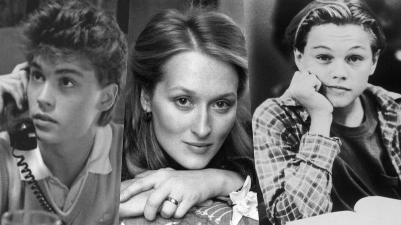 Johnny Depp, Meryl Streep e Leonardo DiCaprio em seus primeiros papéis - Reprodução