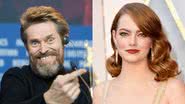 Willem Dafoe pediu para Emma Stone estapeá-lo 20 vezes durante filmagens; entenda - Stephane Cardinale - Corbis/Getty Images - Steve Granitz/WireImage/Getty Images