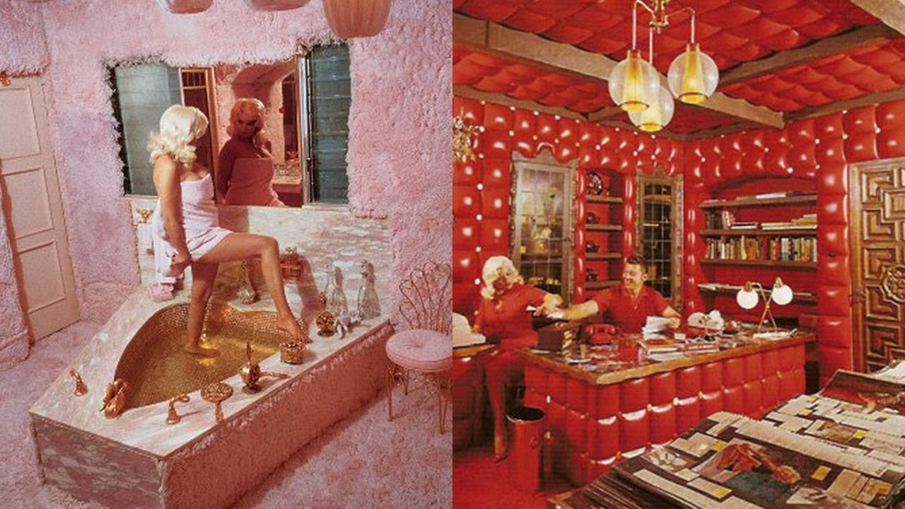 A incrível mansão cor de rosa de Jayne Mansfield