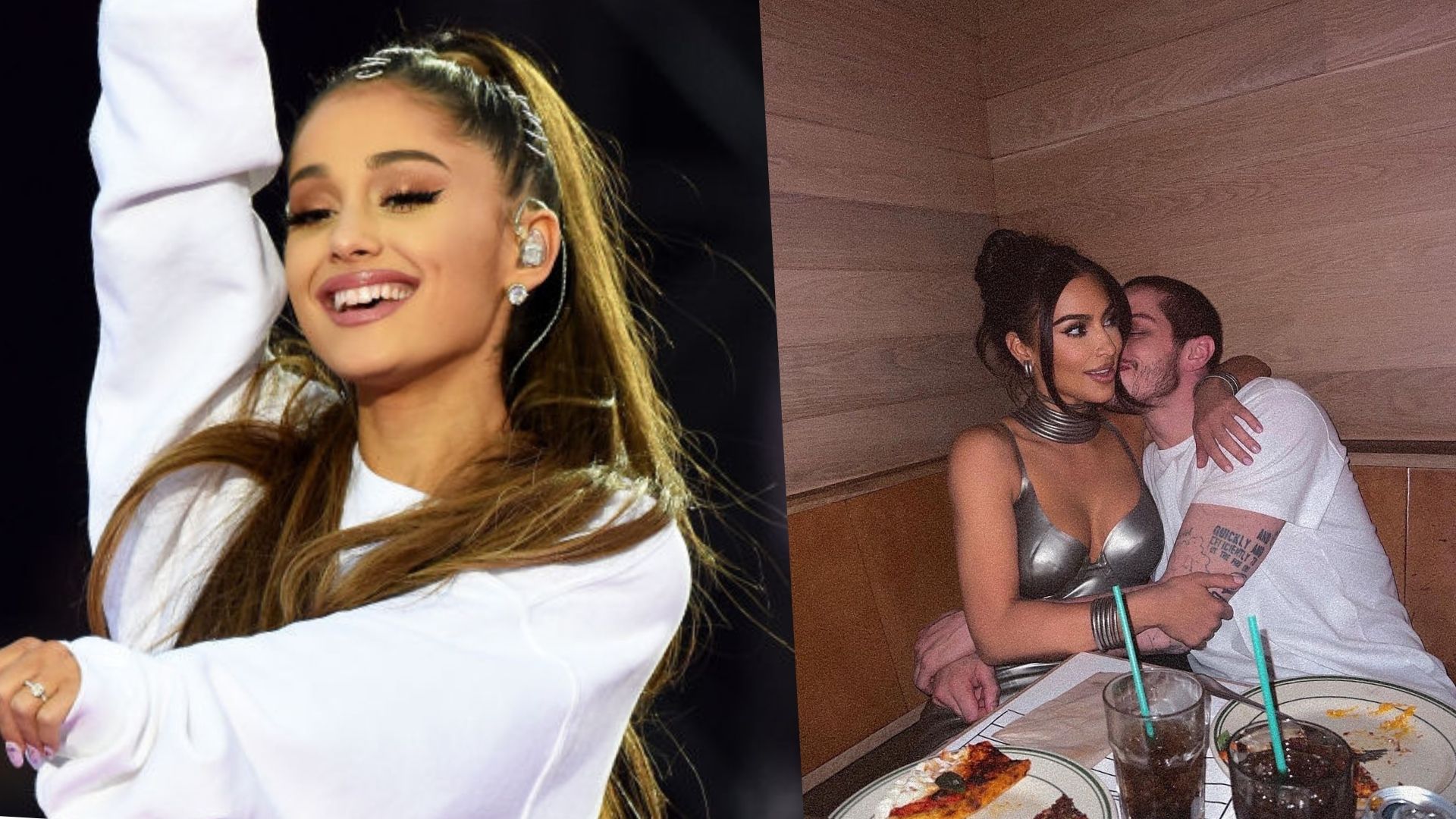 A estranha coincidência entre Ariana Grande, Kim Kardashian e Pete Davidson