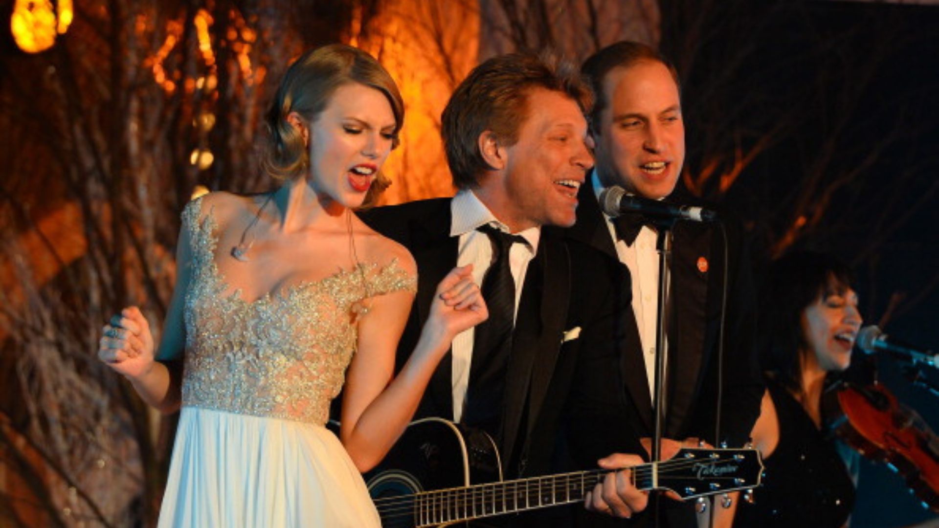 O dia que Príncipe William dividiu o palco com Taylor Swift e Bon Jovi