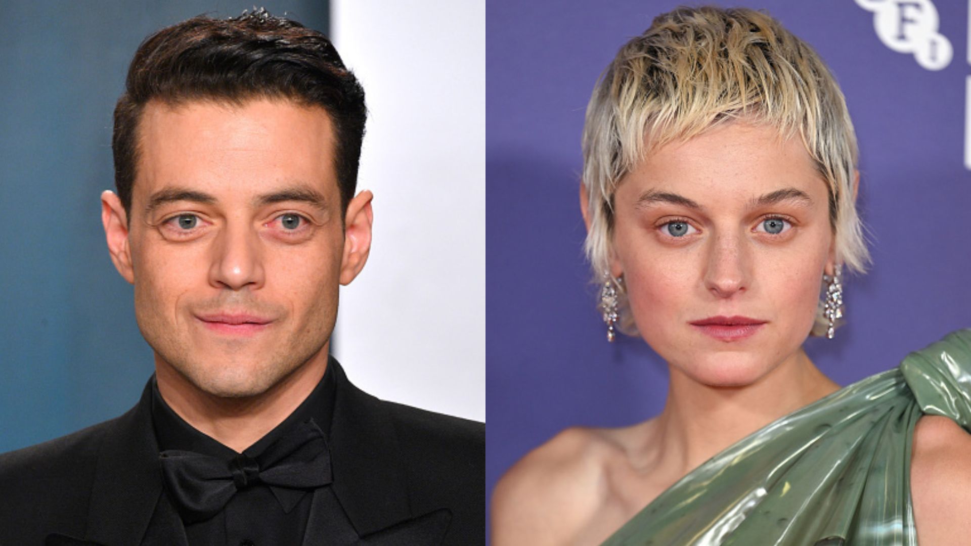 Rami Malek e Emma Corrin são flagrados aos beijos em Londres